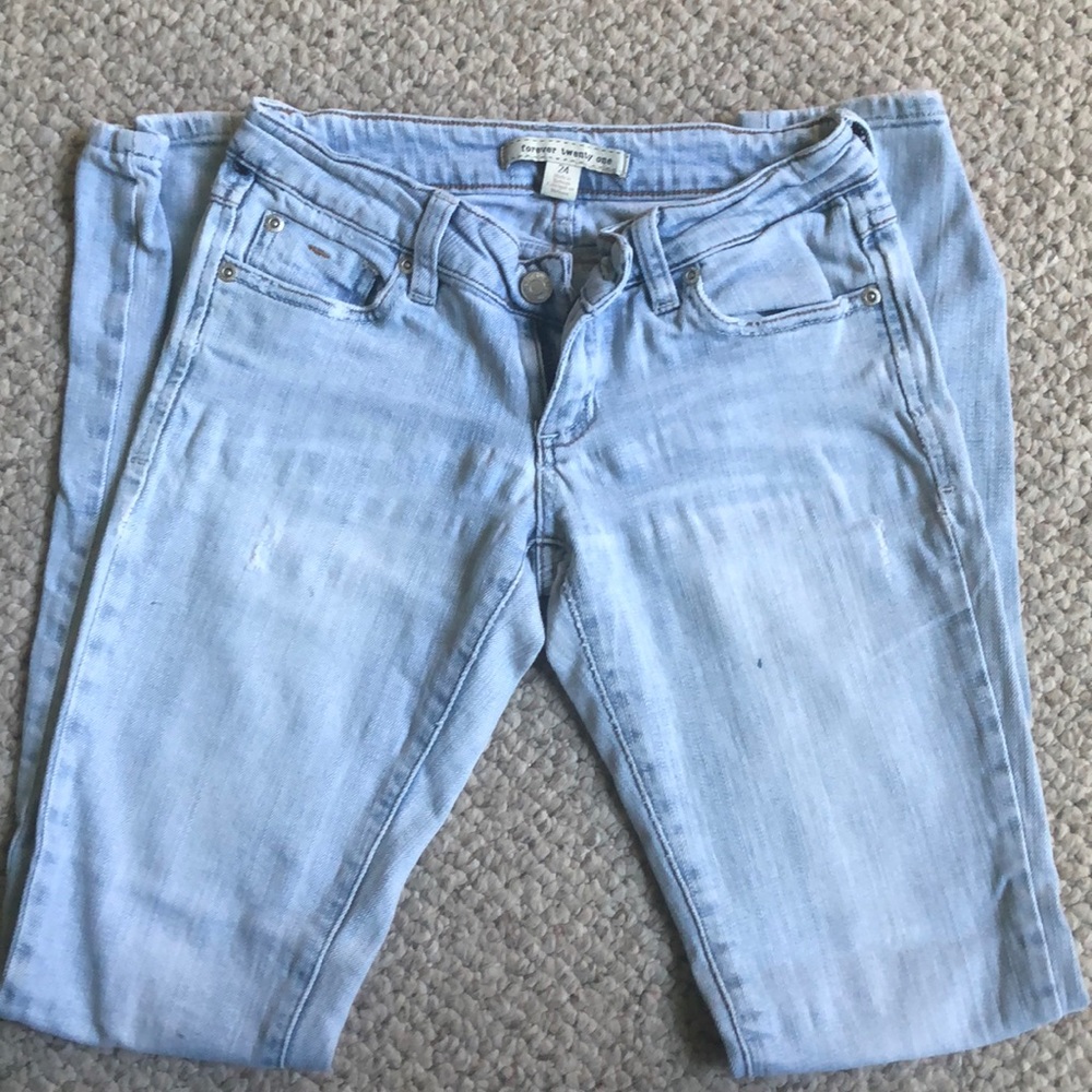 Forever 21 Light Denim Skinny Jeans